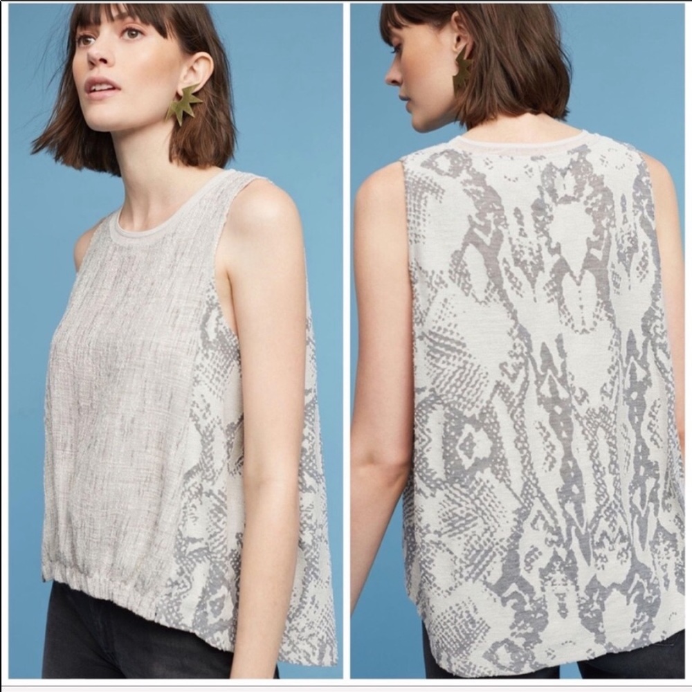 Anthro Akemi & Kim grey high low sleeveless top